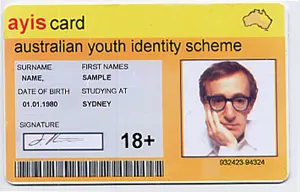 Australian KeyPass proof-of-age card copy