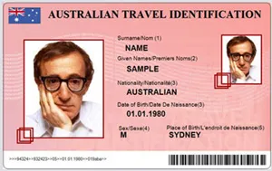Australian travel passport copy