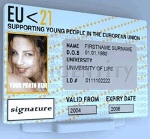 Blank EU identity card template