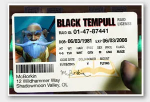 Novelty identity card