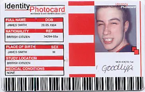 Identity photocard with holographic overlay