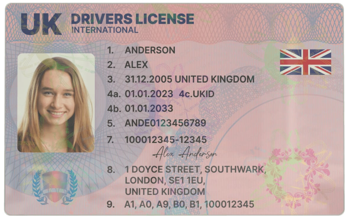 The Ultimate UK Drivers Licence — front view.