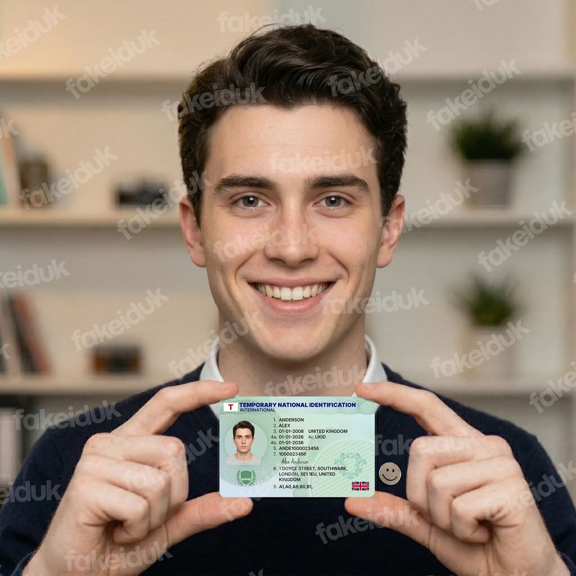 Green “Temporary” License Card — additional view.