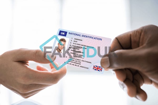 Classic UK Drivers License — holographic overlay.