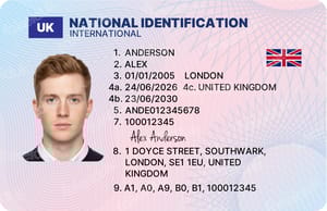 Classic UK Drivers License