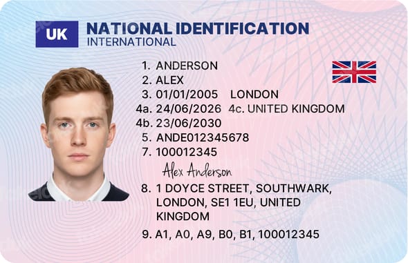 Classic UK Drivers License