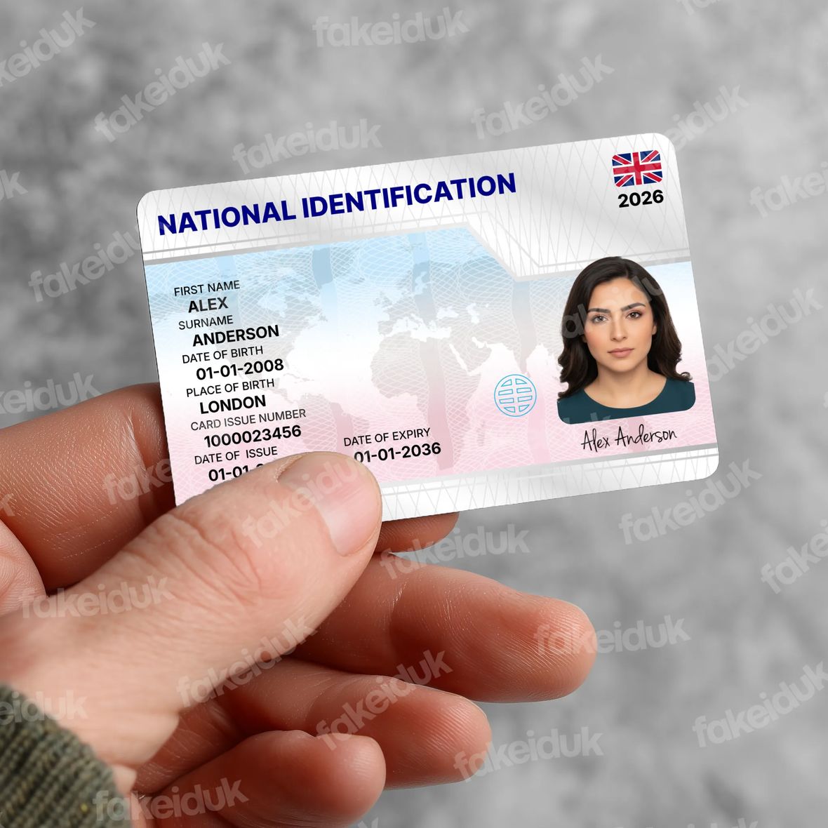 Steel Finish National ID — reverse side.