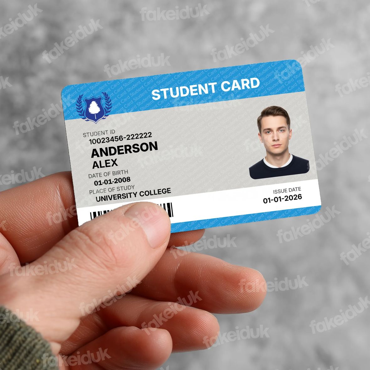 Universal Student Card — reverse side.