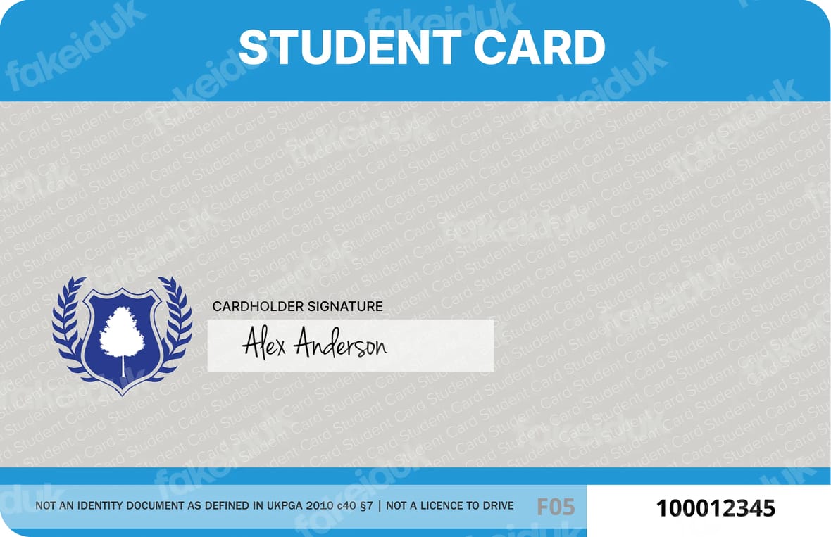Universal Student Card — detail view.