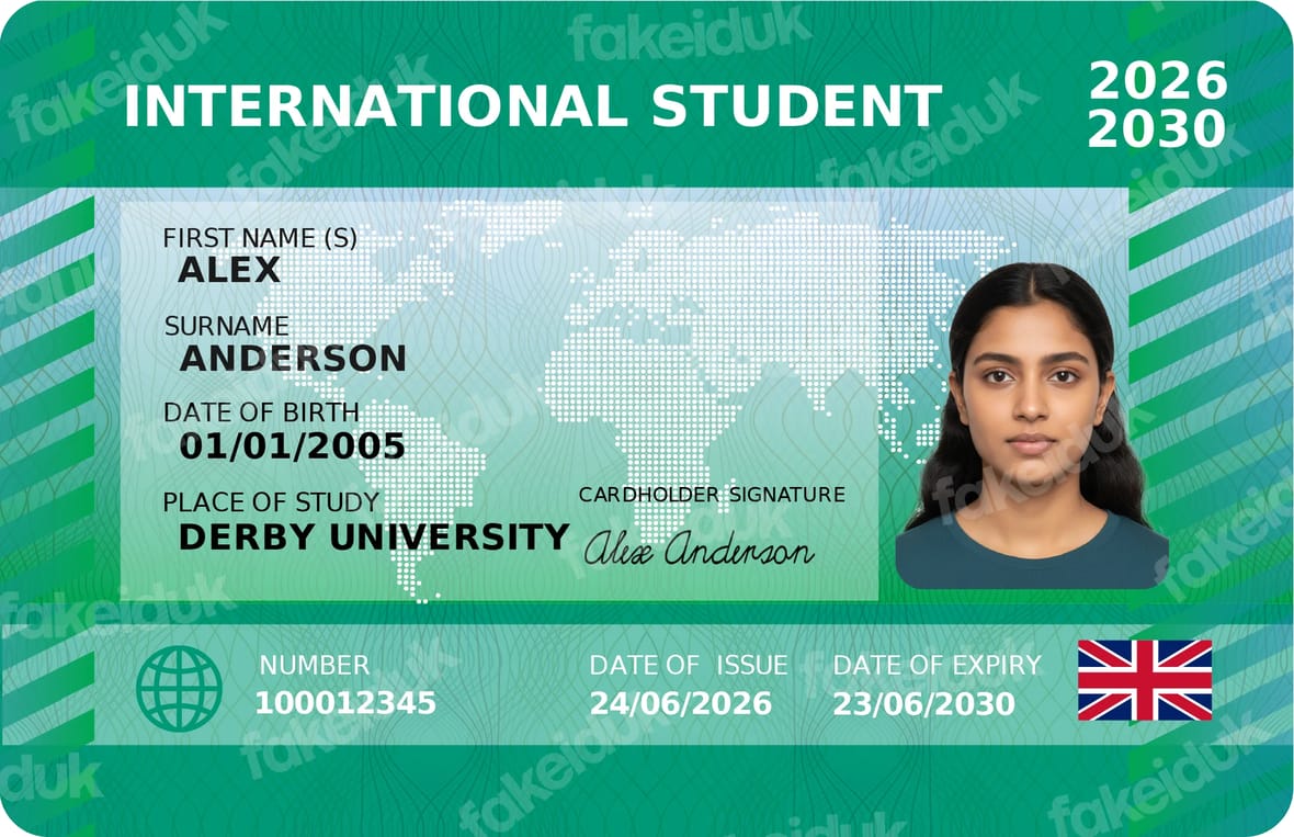 International Student Card — front view.