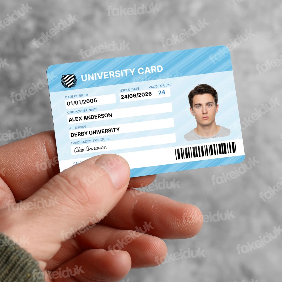 University Card — reverse side.