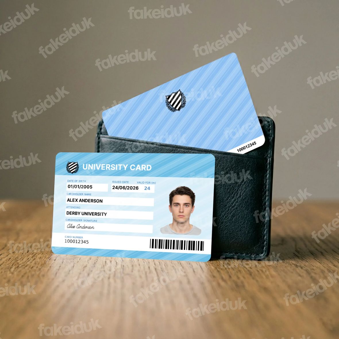 University Card — holographic overlay.