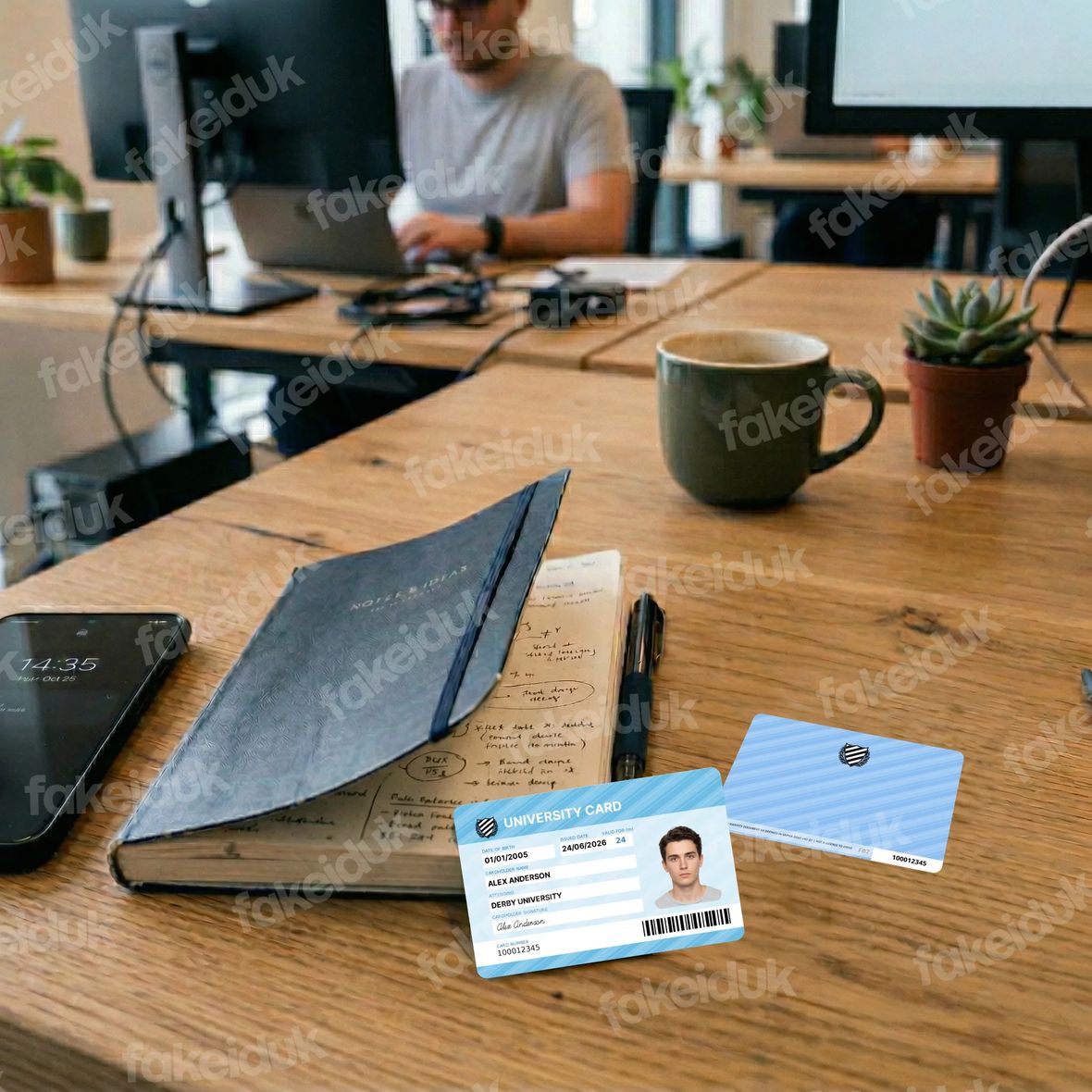 University Card — UV features.