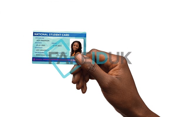National Student Card — UV features.