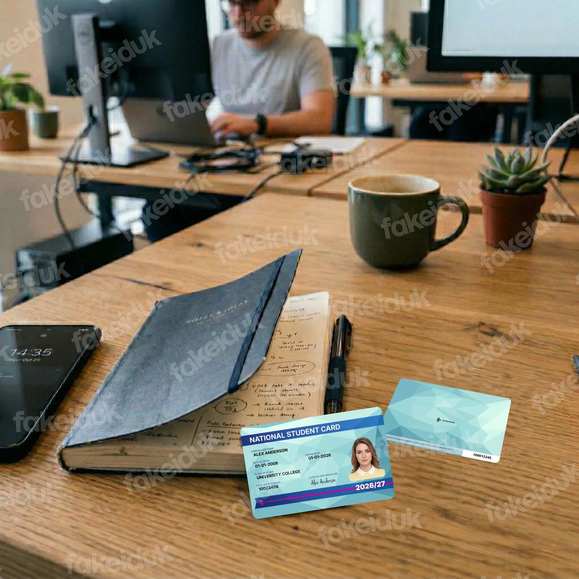 National Student Card — UV features.