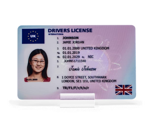 Driver’s / National ID Style Card — holographic overlay.