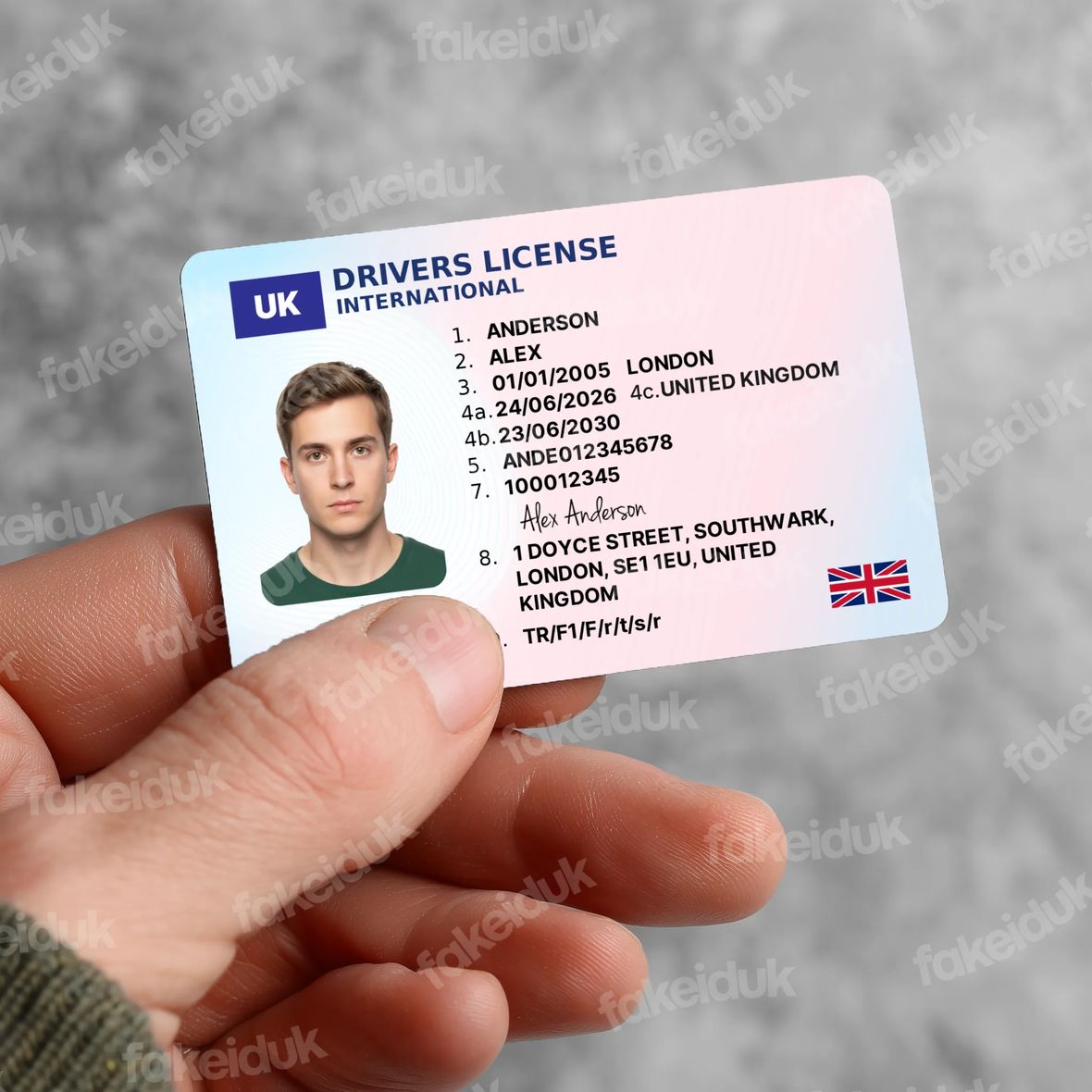 Driver’s / National ID Style Card — reverse side.