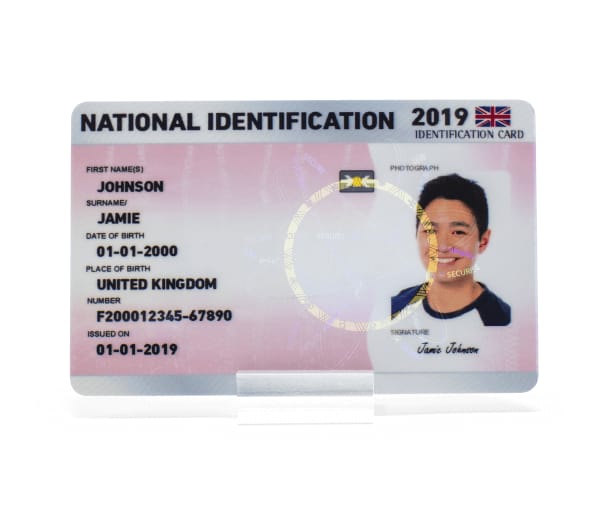 National ID Card — holographic overlay.