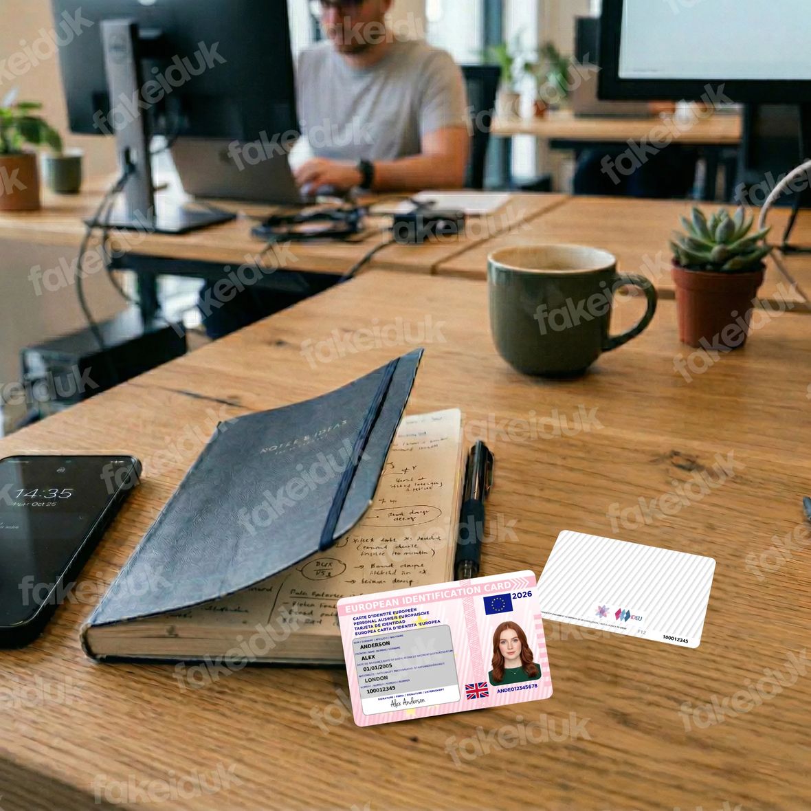 EU Identification Card — UV features.