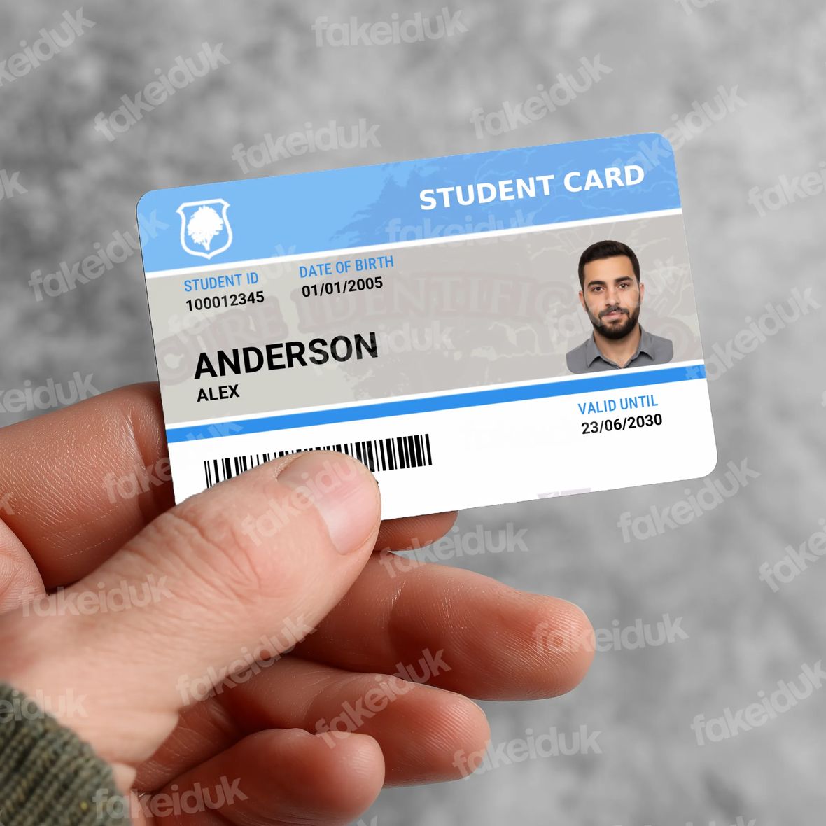 Customisable College Card — reverse side.