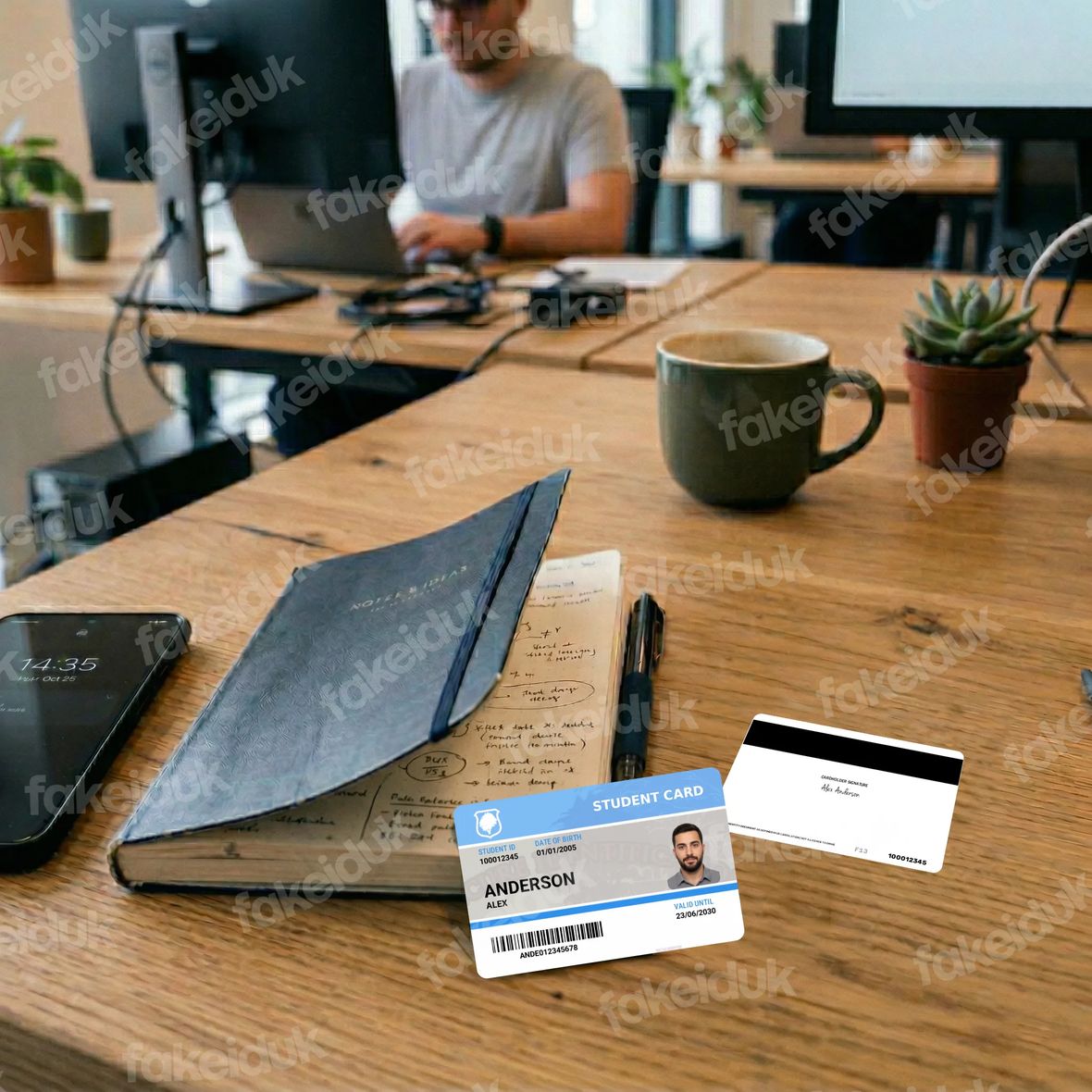 Customisable College Card — UV features.