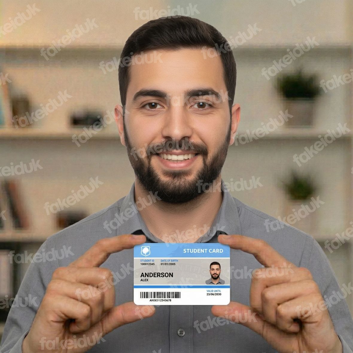 Customisable College Card — close-up.