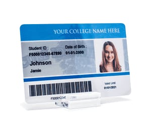 Customisable College Card — front view.