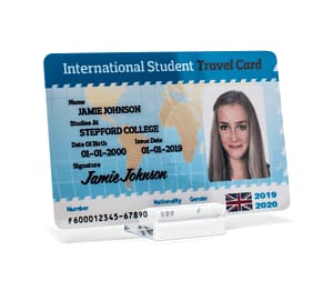 International Student Card — front view.