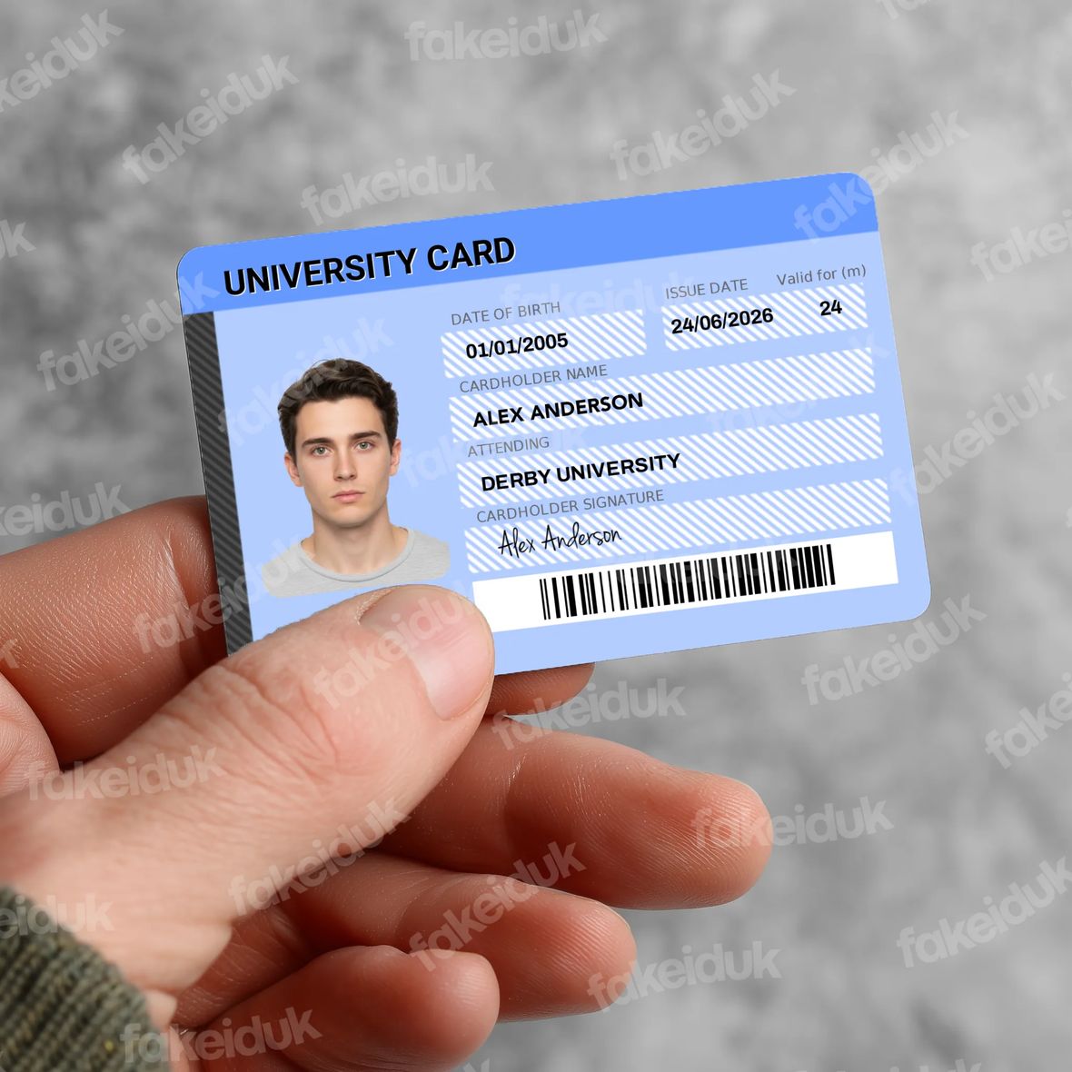 National Student ID Card — reverse side.