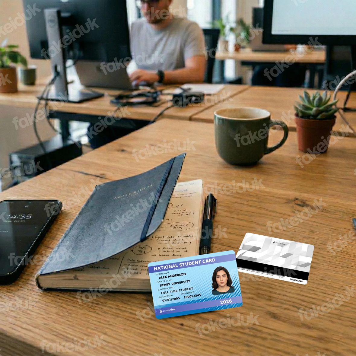 Alternative Student Card UK & EU — UV features.