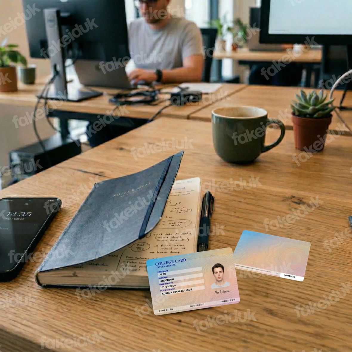 International College Card — UV features.