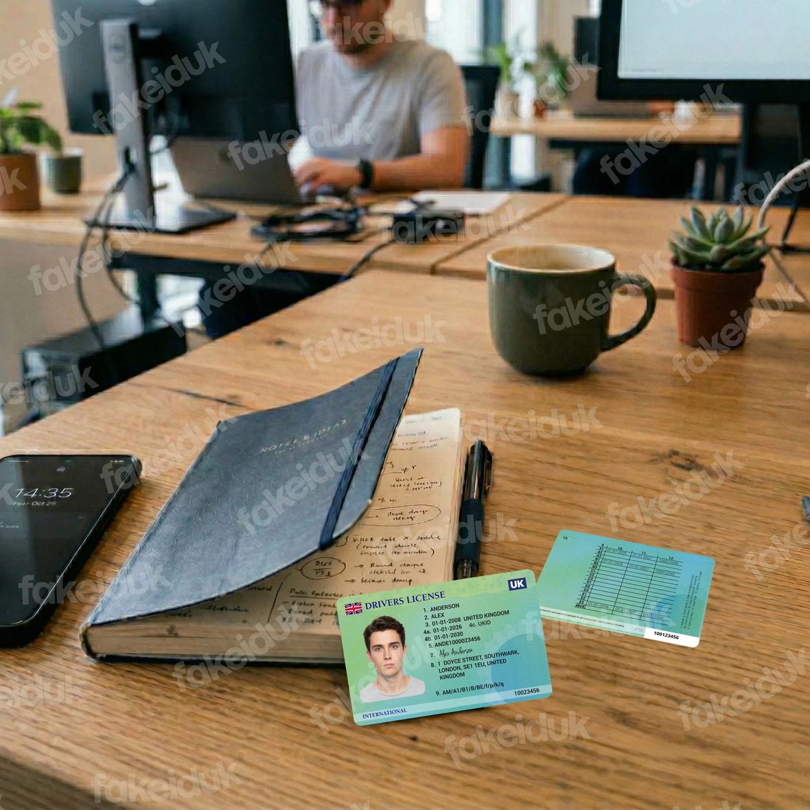 International Drivers License — UV features.