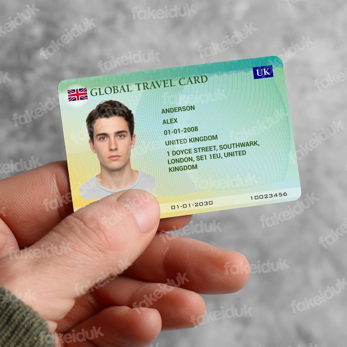 Global Travel Card — reverse side.