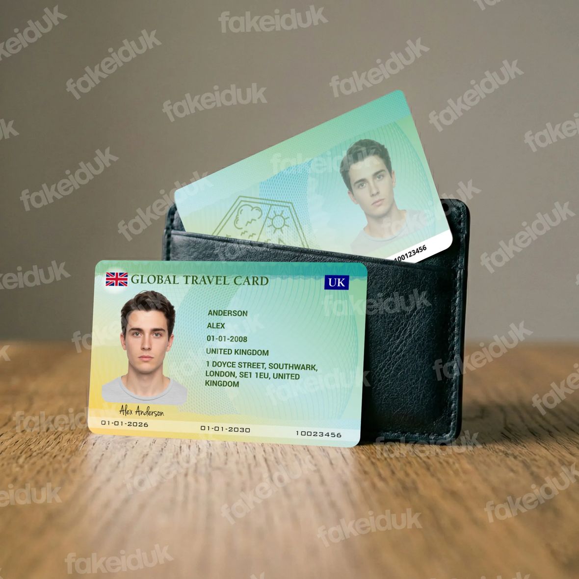Global Travel Card — holographic overlay.
