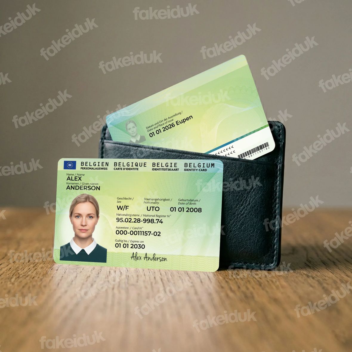 Belgium Identity Card — holographic overlay.