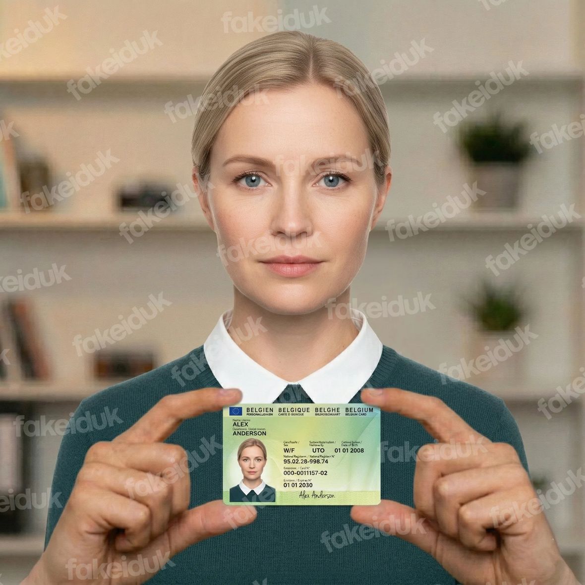 Belgium Identity Card — close-up.