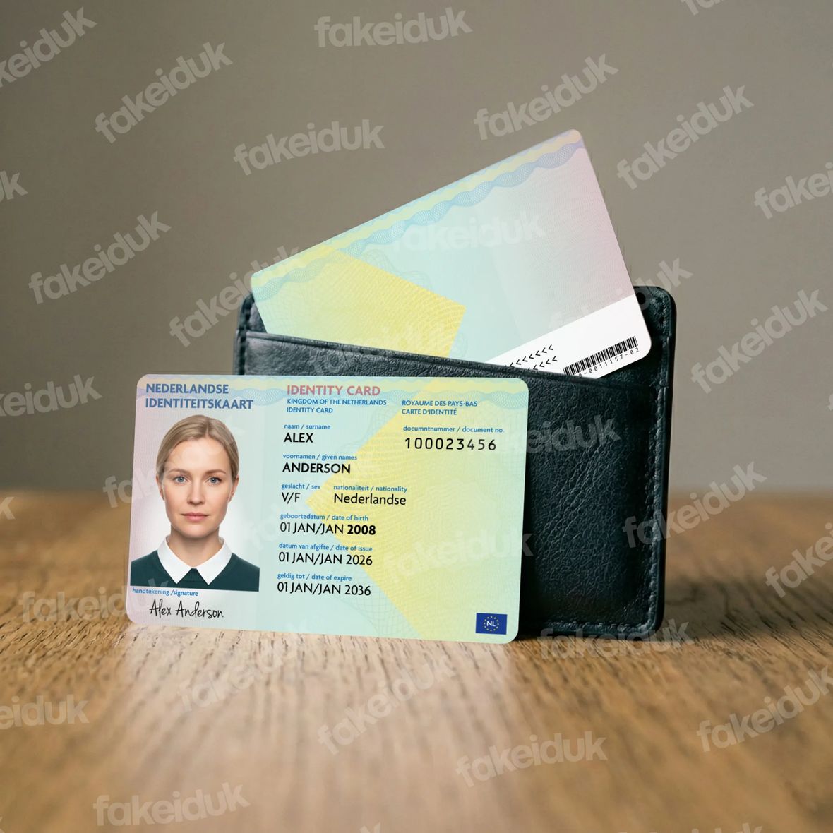 Netherlands Identity Card — holographic overlay.