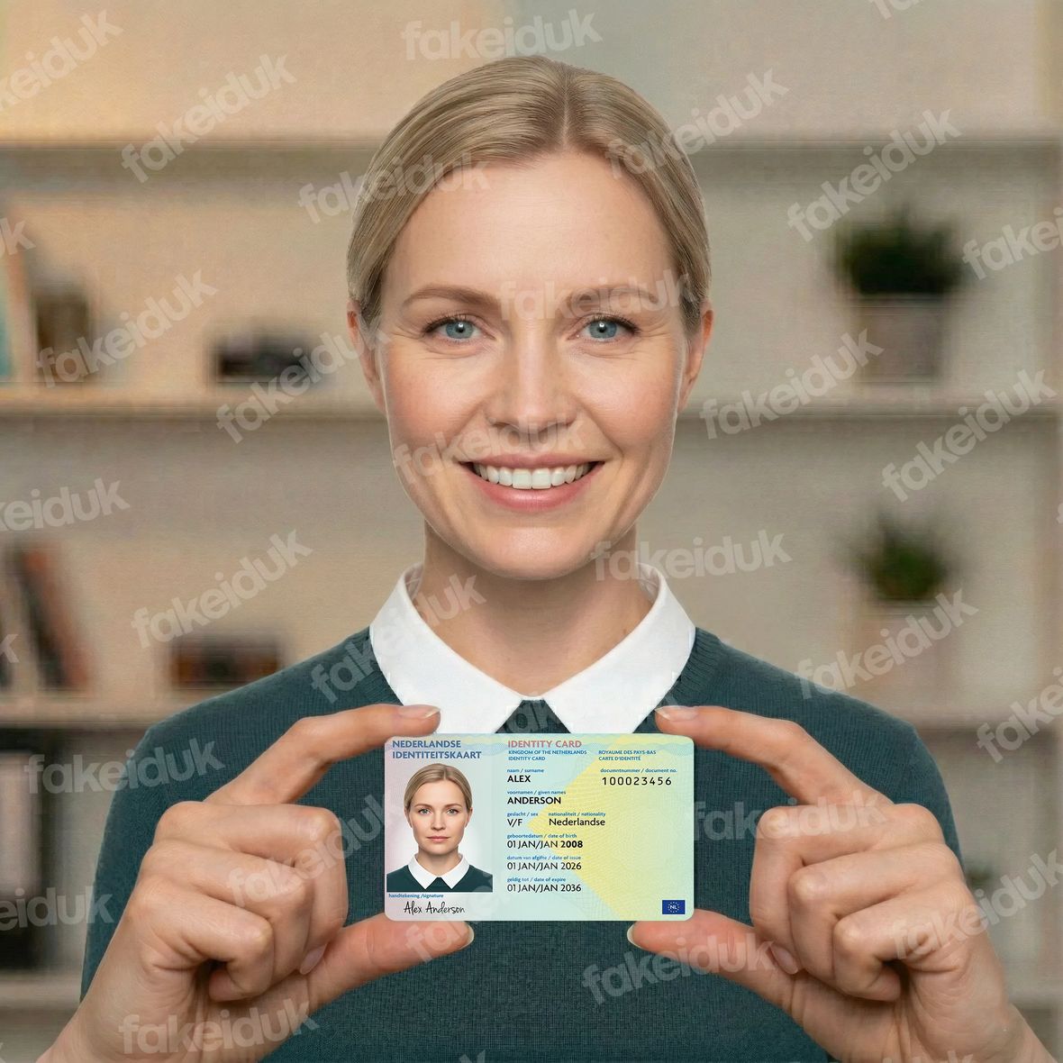 Netherlands Identity Card — close-up.