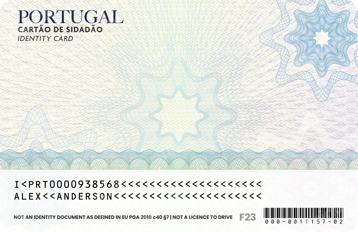 Portugal Identity Card — detail view.