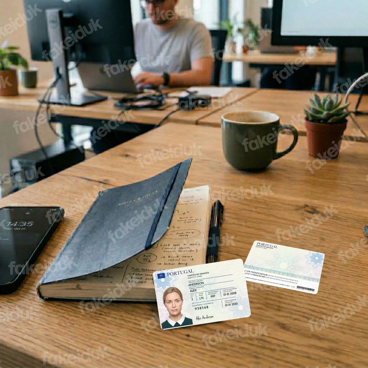 Portugal Identity Card — UV features.