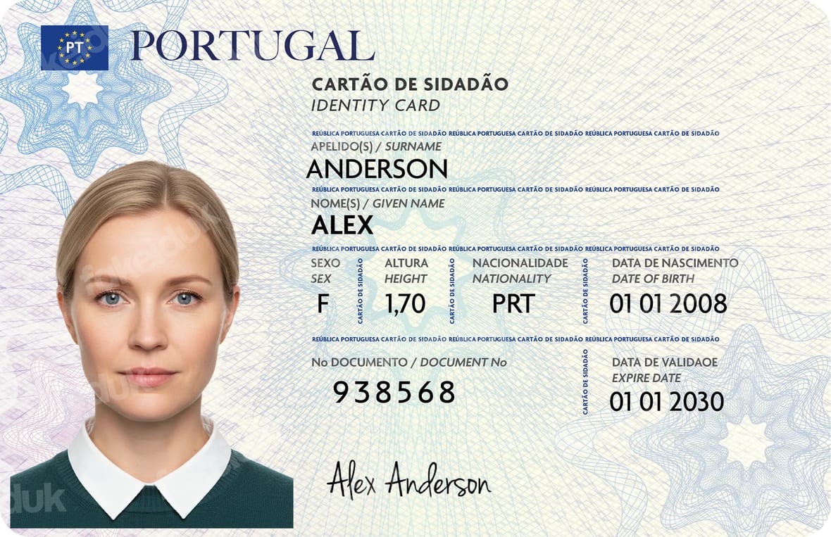 Portugal Identity Card — front view.
